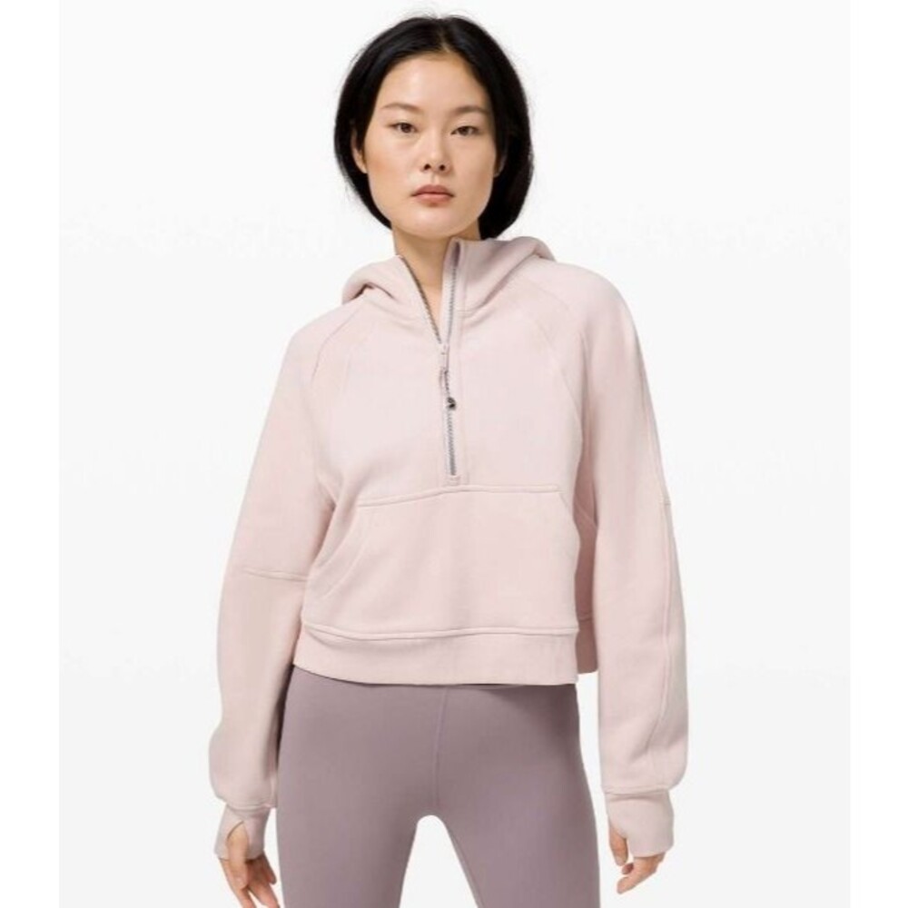 Lululemon Oversized Half-Zip Scuba Hoodie - Feather Pink
